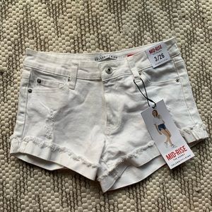 White Jean Shorts
